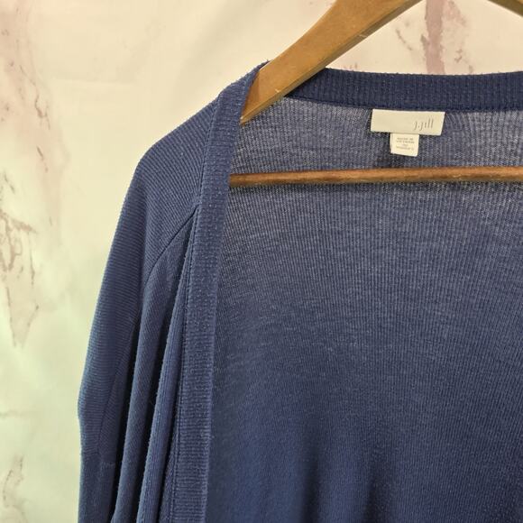 J Jill Cardigan Womens 3X Blue Sweater Open Front Lightweight Jewell Tone - Picture 9 of 11